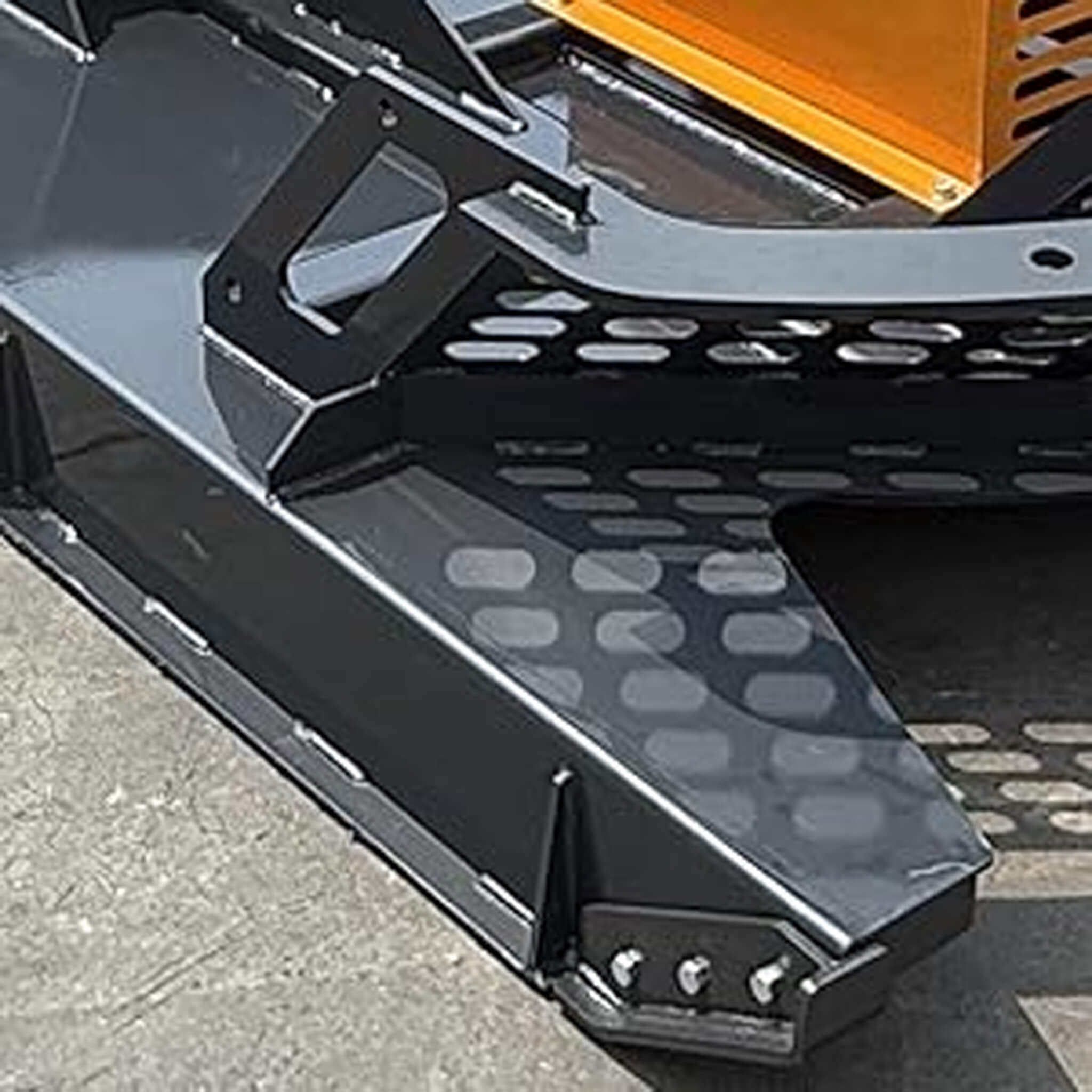 Heavy-Duty 66-Inch Open Front Deck Skid Steer Brush Cutter Attachment With 3 Steel Blades (SAK53108)