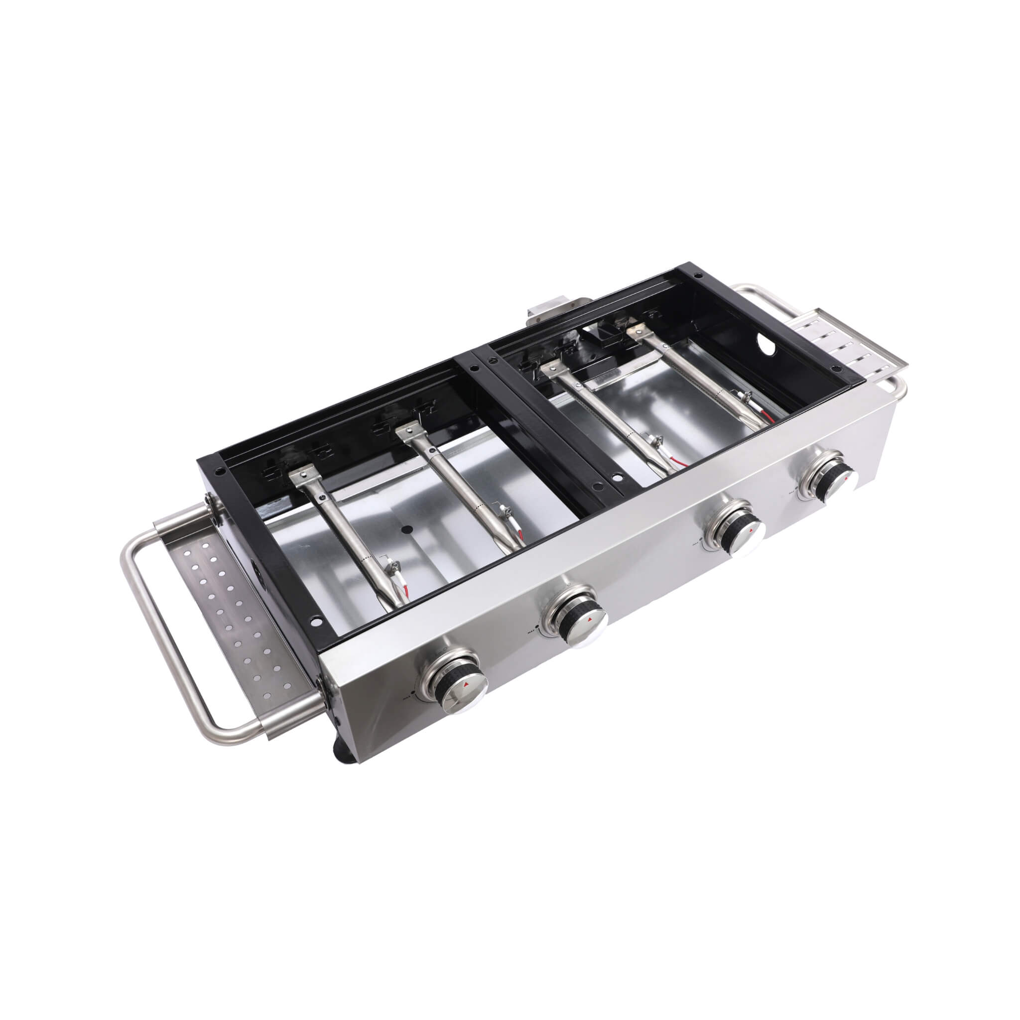 High Temperature 40K BTU 2-Burner Stainless Steel Plancha Combo Gas Grill (SAK71285)