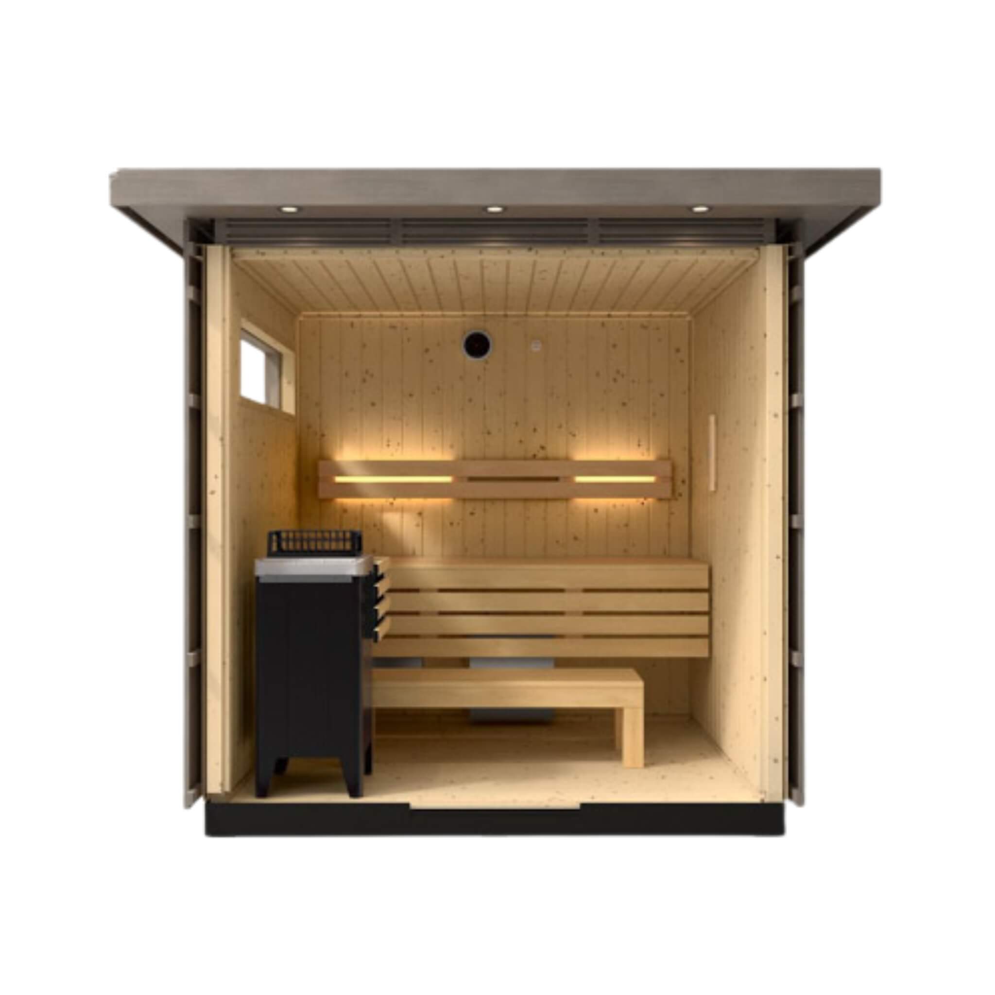 Kohler C2 Outdoor Weathered Gray Spruce Sauna Kit (SAK39184)
