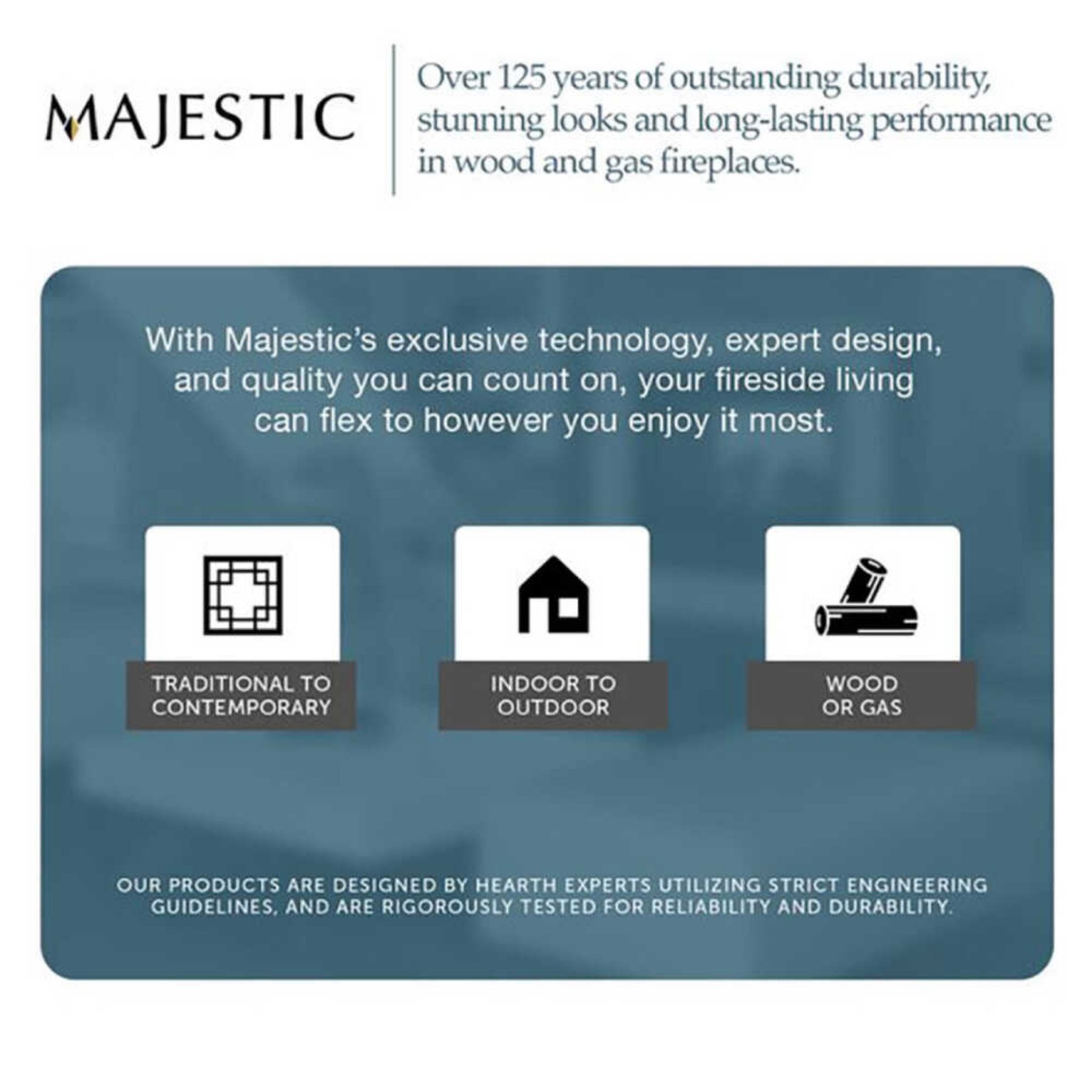 Majestic Meridian 36-Inch Platinum Natural Gas Fireplace [MER36PN] (SAK43751)