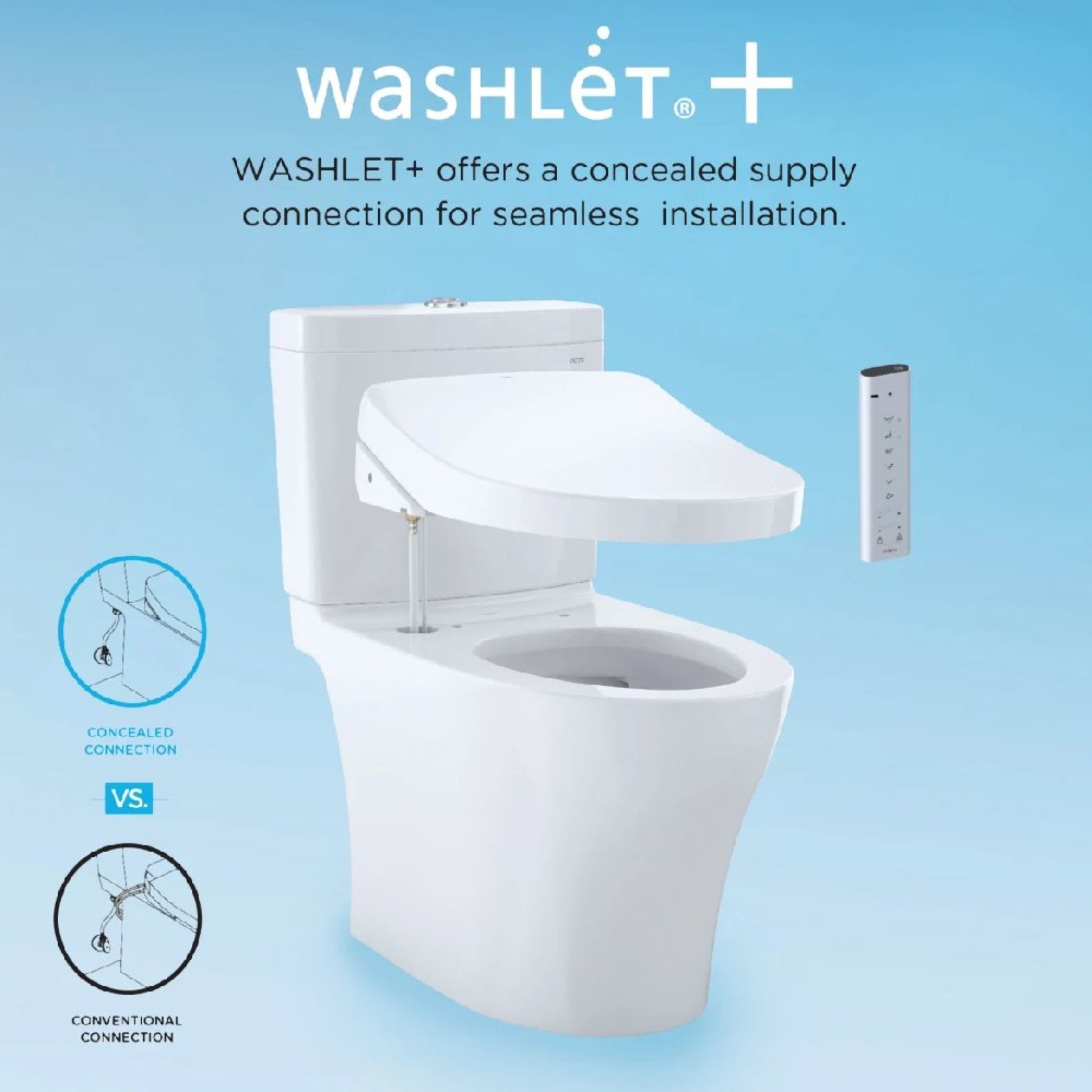 [MW4543074CUFG#01] TOTO Drake Washlet C2 With 1 GPF Elongated Bidet Toilet And Left Hand Lever (SAK58107)