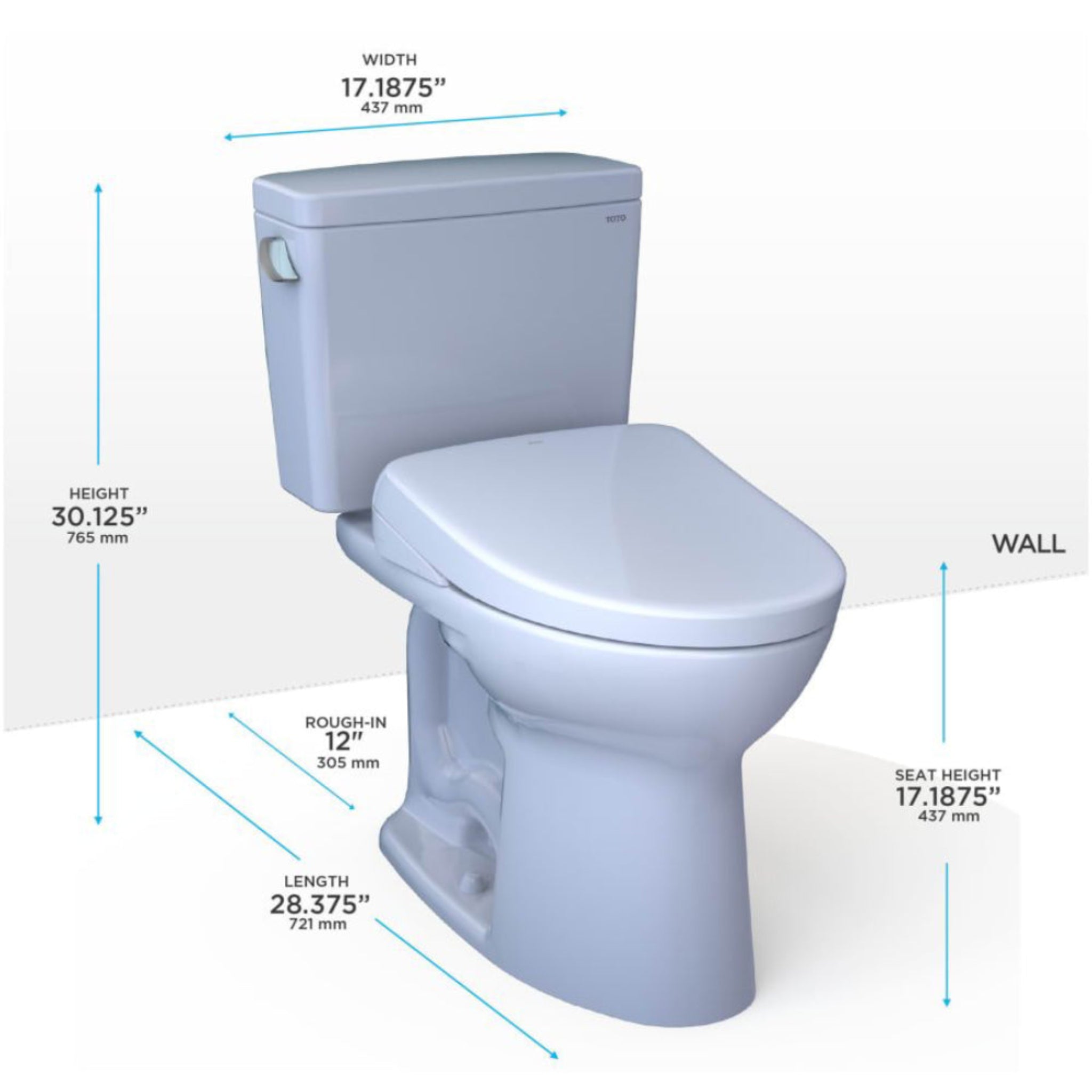 [MW7764726CSG#01] TOTO Drake 1.6 GPF RH Washlet Electric Bidet Toilet Seat With S7 Heated Bidet Seat And EWater+ Cleaning (SAK59042)