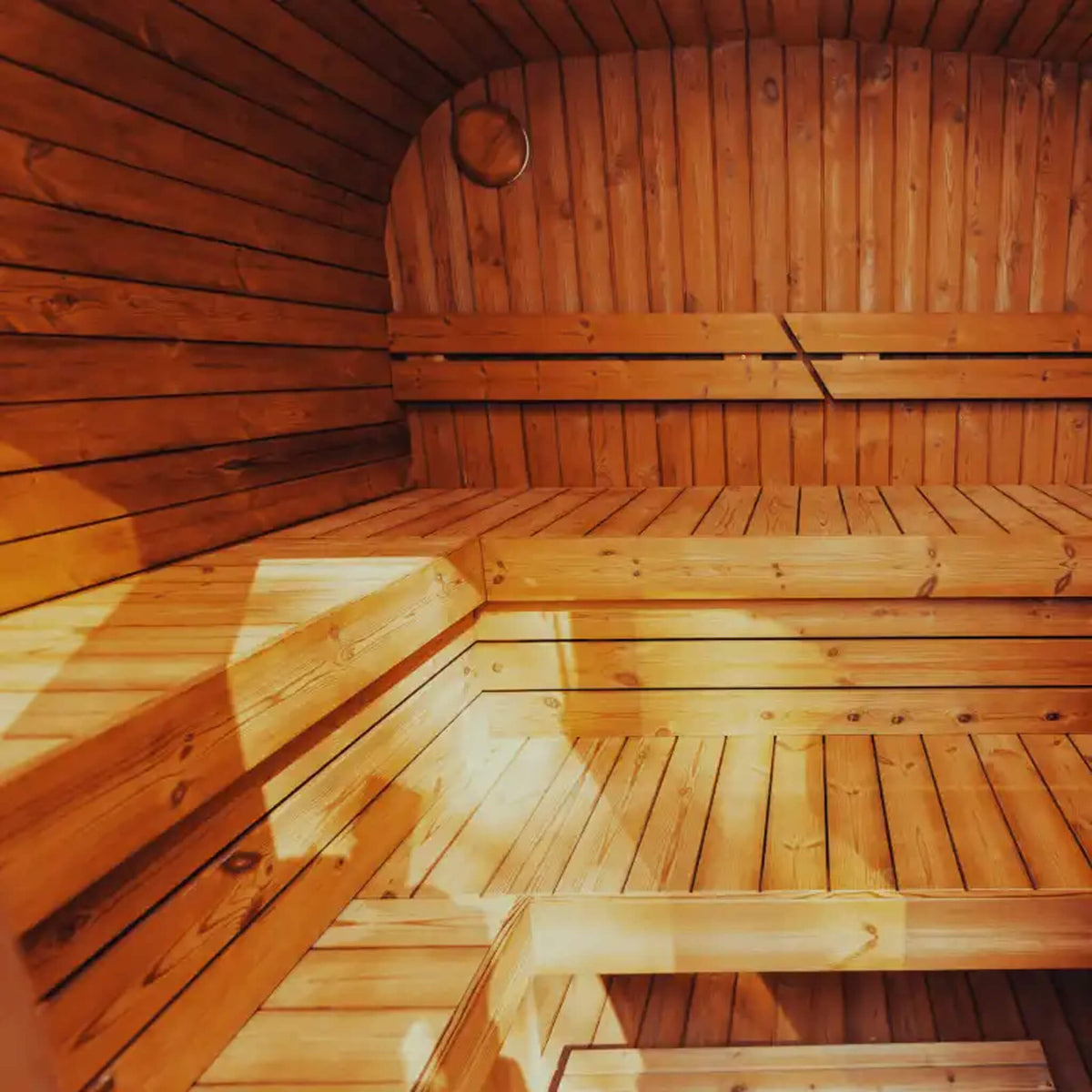 Premium 6-Person Outdoor Scandinavian ThermoWood Cube Sauna Kit With LED Lighting