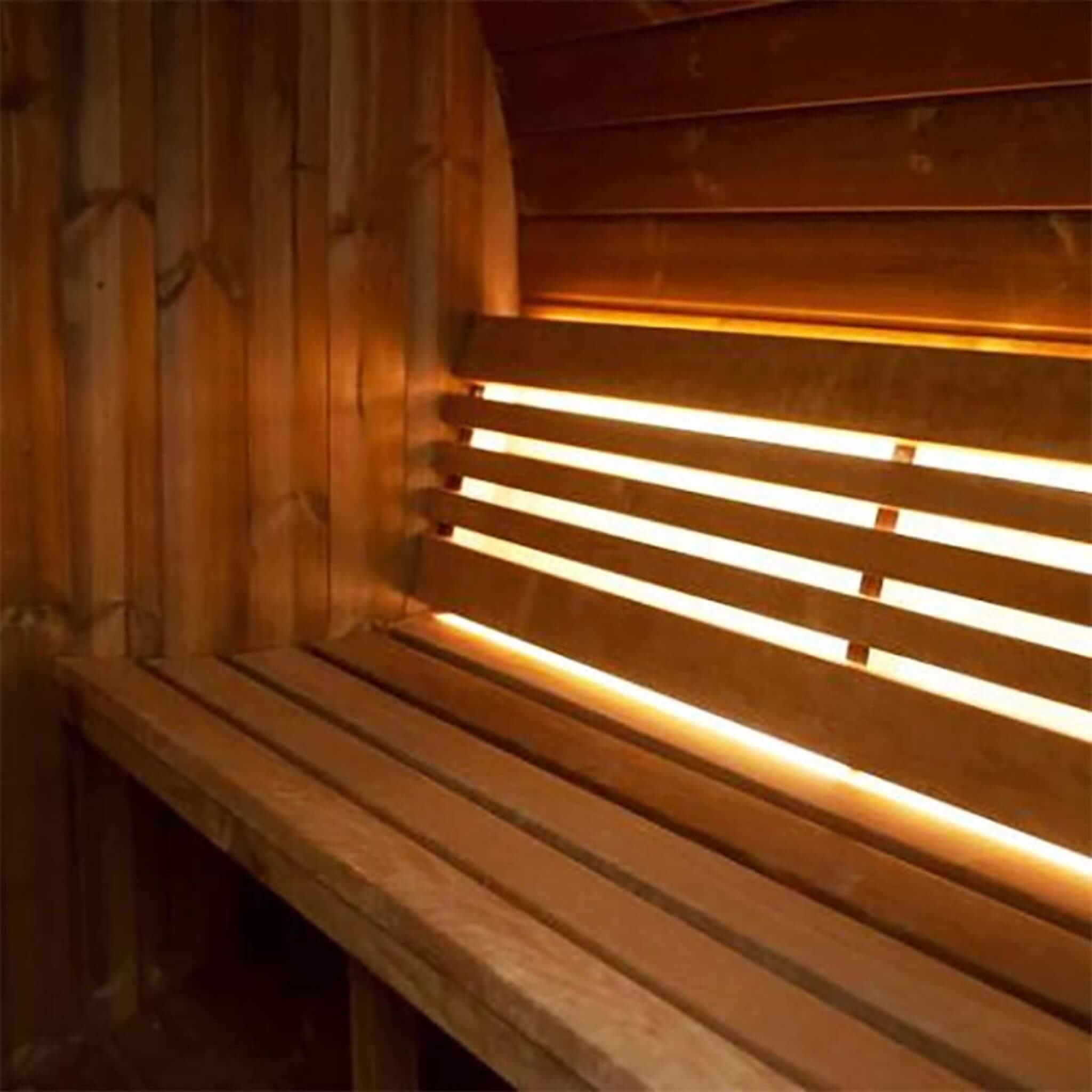 SaunaLife Model E6 Ergo Series 3-Person Thermo-Spruce Backyard Sauna Barrel [SL-MODELE6] (SAK38572)