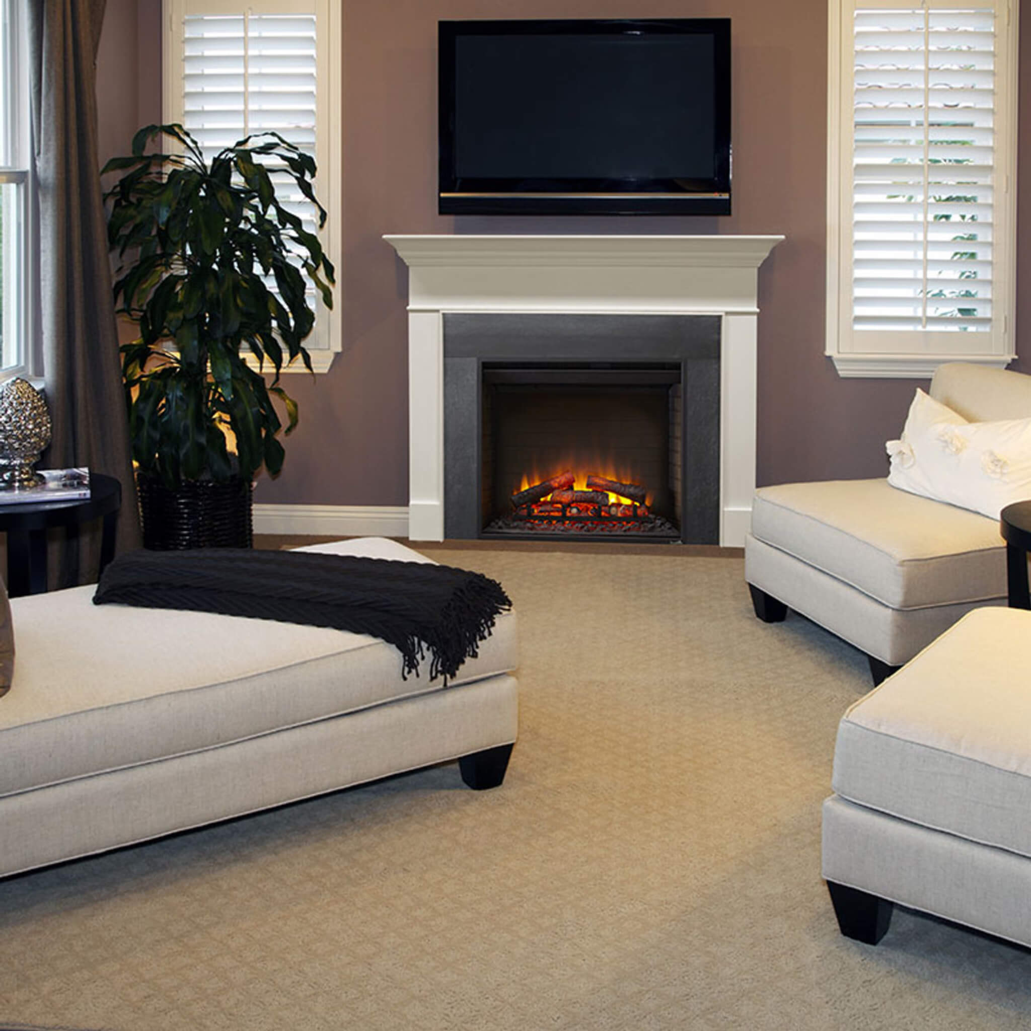 Simplifire Built-In Traditional Electric Fireplace [SF-BI36-EB] (SAK19539)