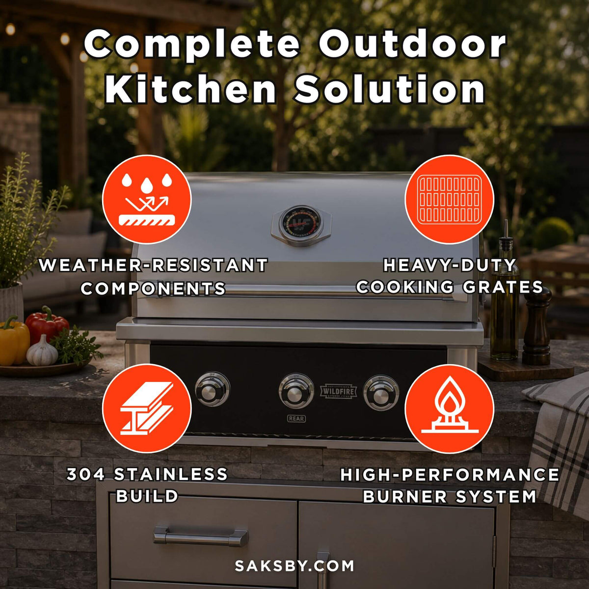 Wildfire Outdoor Living Ranch Pro 30-Inch 304 Stainless Steel Grill